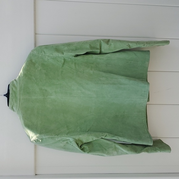 Charter Club mint color suede jacket 2p - Picture 3 of 7